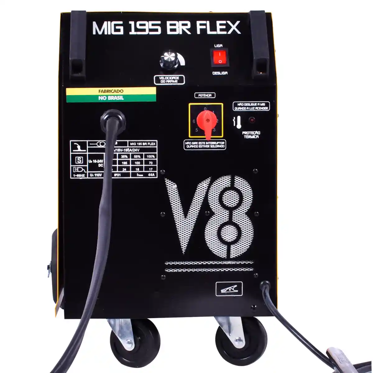 Máquina de Solda Flex MIG195 BR Mono 127V V8 Brasil