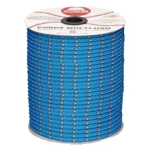 Corda Pet Trançada Azul/Colorida 8Mm 100% Poliéster Collins