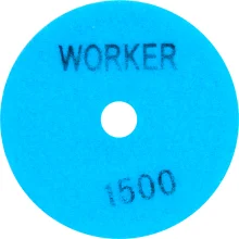 Disco de Lixa Diamantada com Velcro 4" G1500 Azul Claro Worker 
