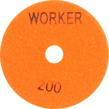 Disco de Lixa Diamantada com Velcro 4" G200 Vermelho Worker 