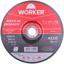 Disco Desbaste 7" x 177,8 mm Ferro Worker