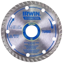Disco Diamantado 110mm Turbo IW13893 Irwin - Corte Seco