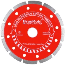 Disco Diamantado 180X25,4mm com Bucha 22,3 mm Braskoki