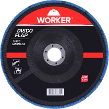 Disco Flap Inox Reto Grão 120 4.1/2"x7/8" 1330rpm Worker