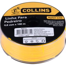 Linha Pedreiro Nylon Amarelo 0,80m X 100mts Collins