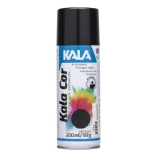 Tinta Spray Alta Temperatura Brilhante Preto 200ml Kala