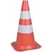 Cone 50 cm Branco e Laranja PLT Plastcor