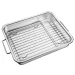 Bandeja Redonda Antiderrapante em Aço Inox 34X28cm Tramontina