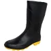 BOTA PVC PRETO/AMARELO N37 CANO MÉDIO COM FORRO GRENDENE