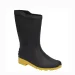 Bota PVC Preto/Amarelo N40 Cano Médio Com Forro Grendene