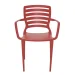Cadeira Sofia com braço Vermelho TRAMONTINA