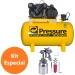 Compressor De Ar 10 Pés 100 Litros Pressure SE10/100V e Pistola de Pintura PSM03 220/380 Trif