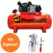 Compressor De Ar 15 Pés 175L Pressure ATG2 15/175V com Pistola Pintura Psa02 220/380V Trif