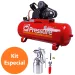 Compressor de Ar 200 L 20 Pcm Atg2 Pistola Pintura Psa02 220/380 Trif