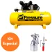 Compressor de Ar 200 litros 20 Pés SE 20/200V Pistola Pintura Psa02 220/380 Trif