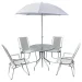 Conjunto Leblon com Cadeiras Mesa e Ombrelone Branco Belfix