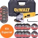 Esmerilhadeira Angular 4. 1/2" 700W 220V Dwe4010K-B2 Dewalt- Acompanha Maleta+ 10 Discos de Corte Multi Material 4. 1/2" × 1 MM Bumafer