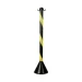 Pedestal Zebrado Preto e Amarelo 93cm Plastcor