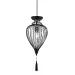 Pendente Istambul M em Metal e Cristal Preto 1XE27 40W Biv Taschibra