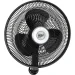 Ventilador WAP Vortex Turbo De Parede 55W 127V  - Cor Preta