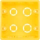 Caixa de Luz em PVC Quadrada Amarela 4x4 Somar
