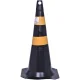Cone para Sinalização em PVC Amarelo e Preto 75cm Worker