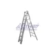 Escada De Alumínio Profissional Com 3 Lances 3x9D 6,63M 3L109 Alulev