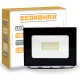 Refletor de LED Preto 600lm 10W 6500K Biv Economax