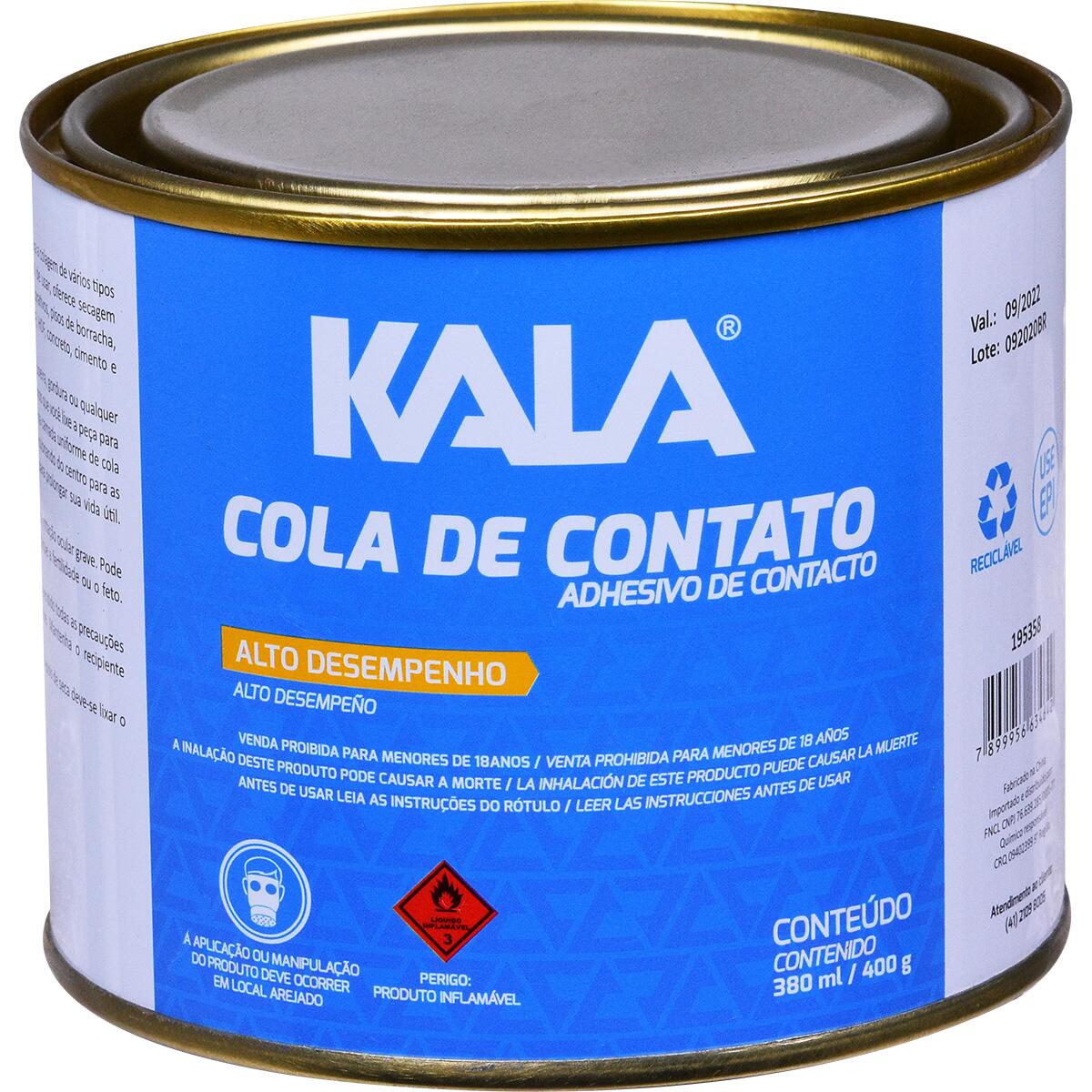 Adesivo Cola de Contato Lata 400G Kala