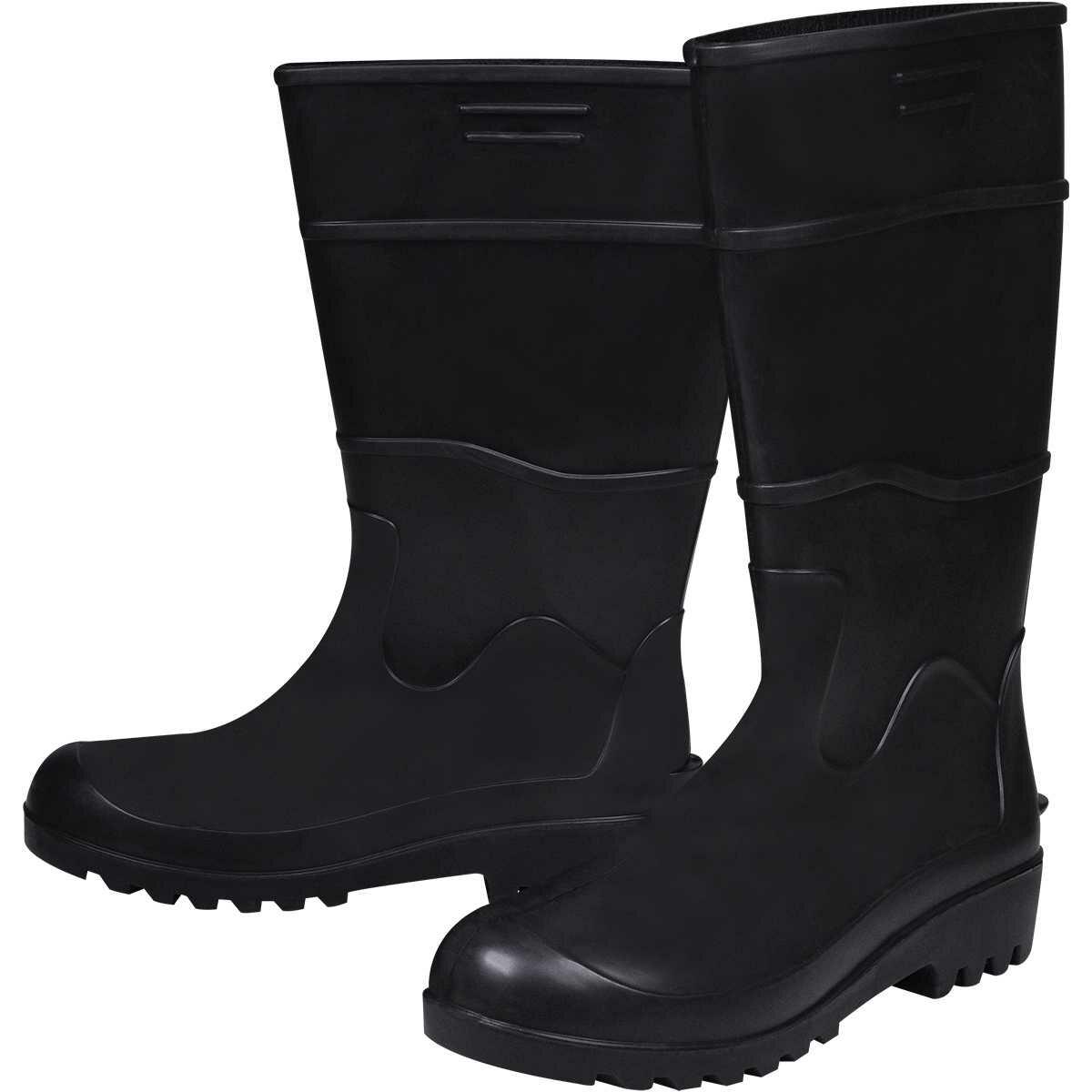 Bota Pvc Preta N43 Cano Longo Sem Forro Worker