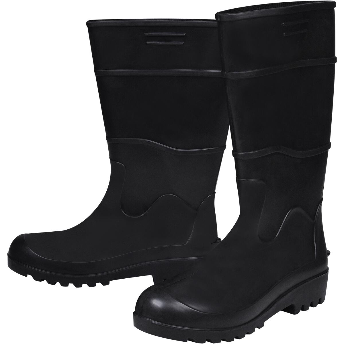 Bota Pvc Preta N36 Cano Longo Sem Forro Worker