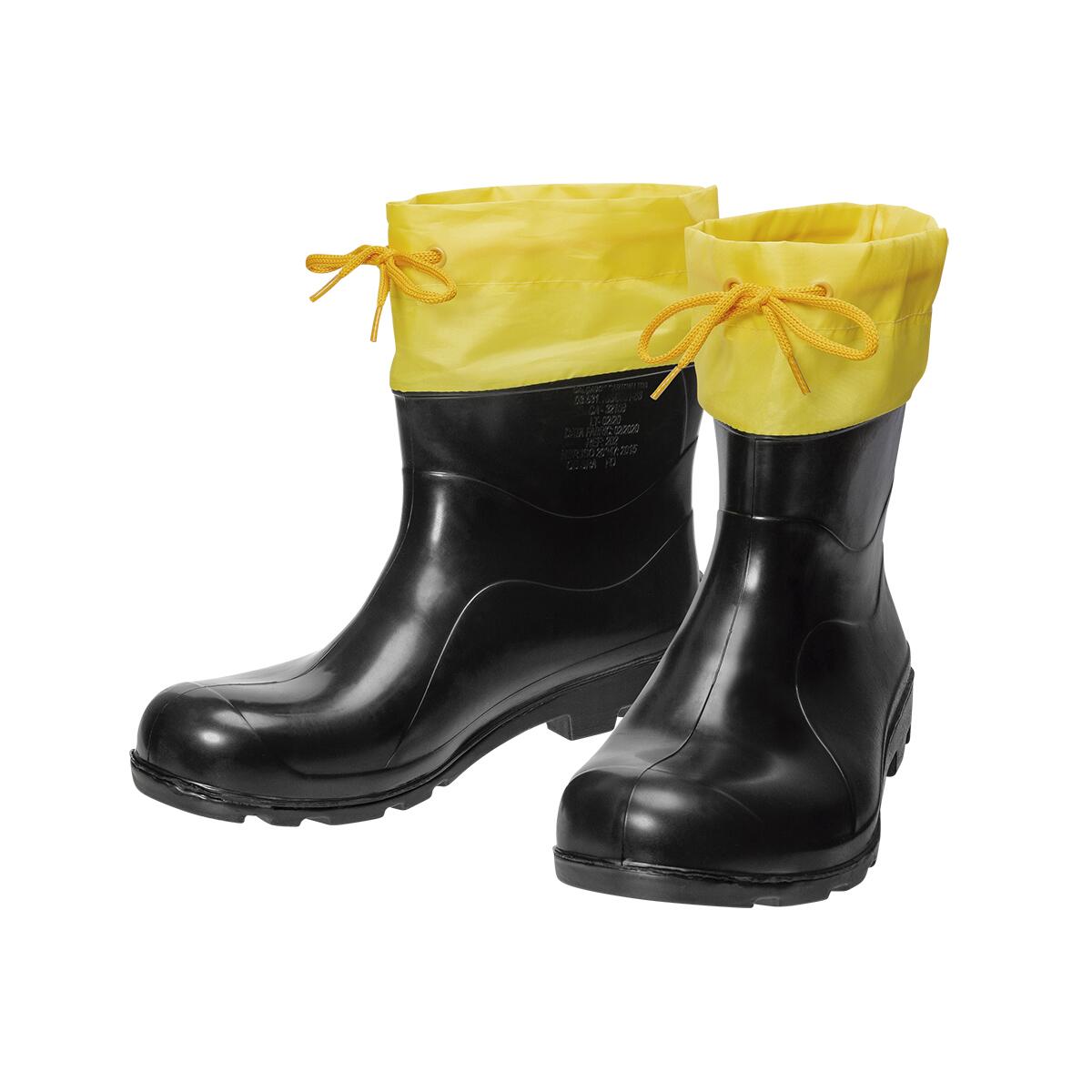 Bota Pvc Preta Cano Curto com Polaina Kala Nr 38