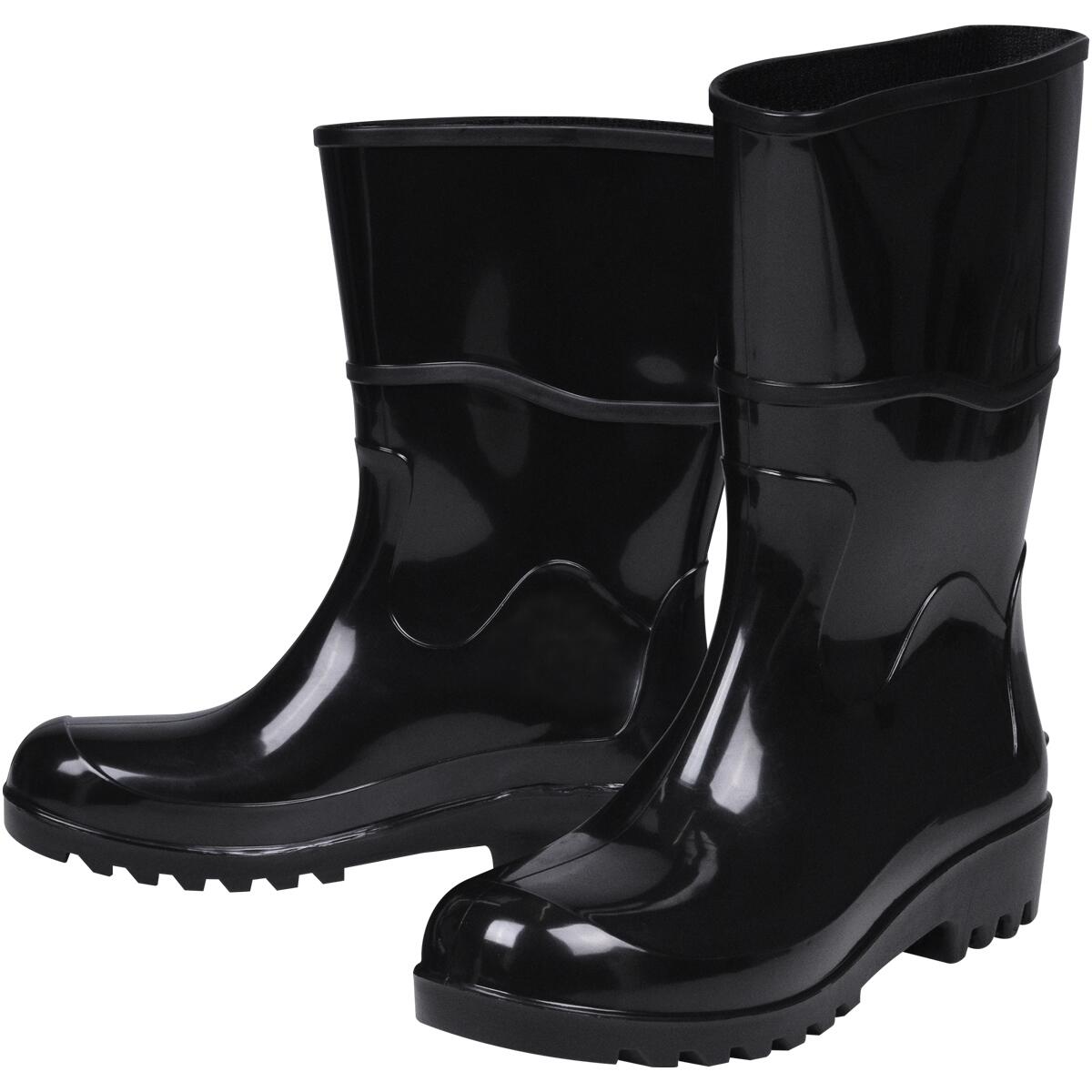 Bota Pvc N41 Preto Cano Médio Sem Forro Worker