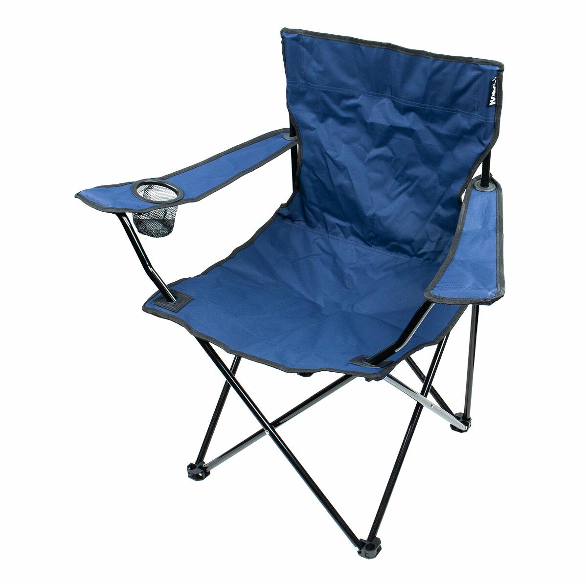 Cadeira Dobrável Azul com Apoio de Braço Kala