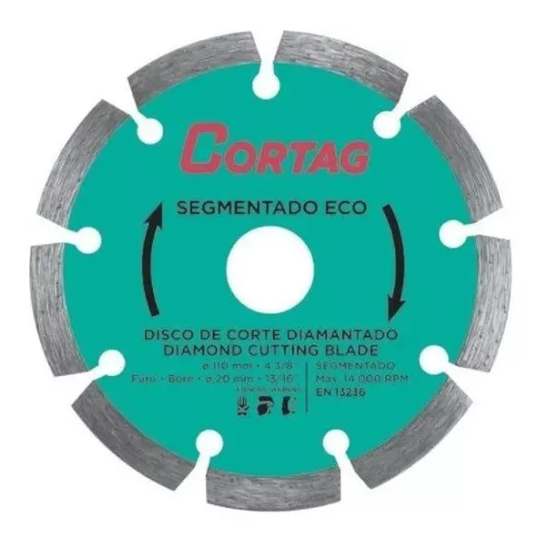 Disco Diammantado Segmentado Eco Cortag