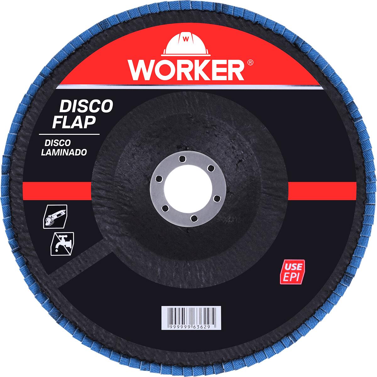 Disco Flap Inox 4. 1/2” Grão 80 Reto 27 Worker