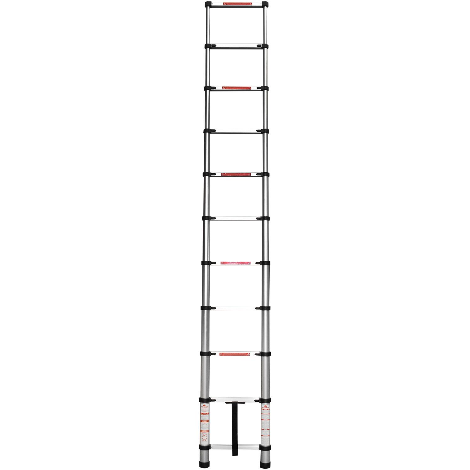 Escada telescópica de alumínio de 2,6 m, escada telescópica alta