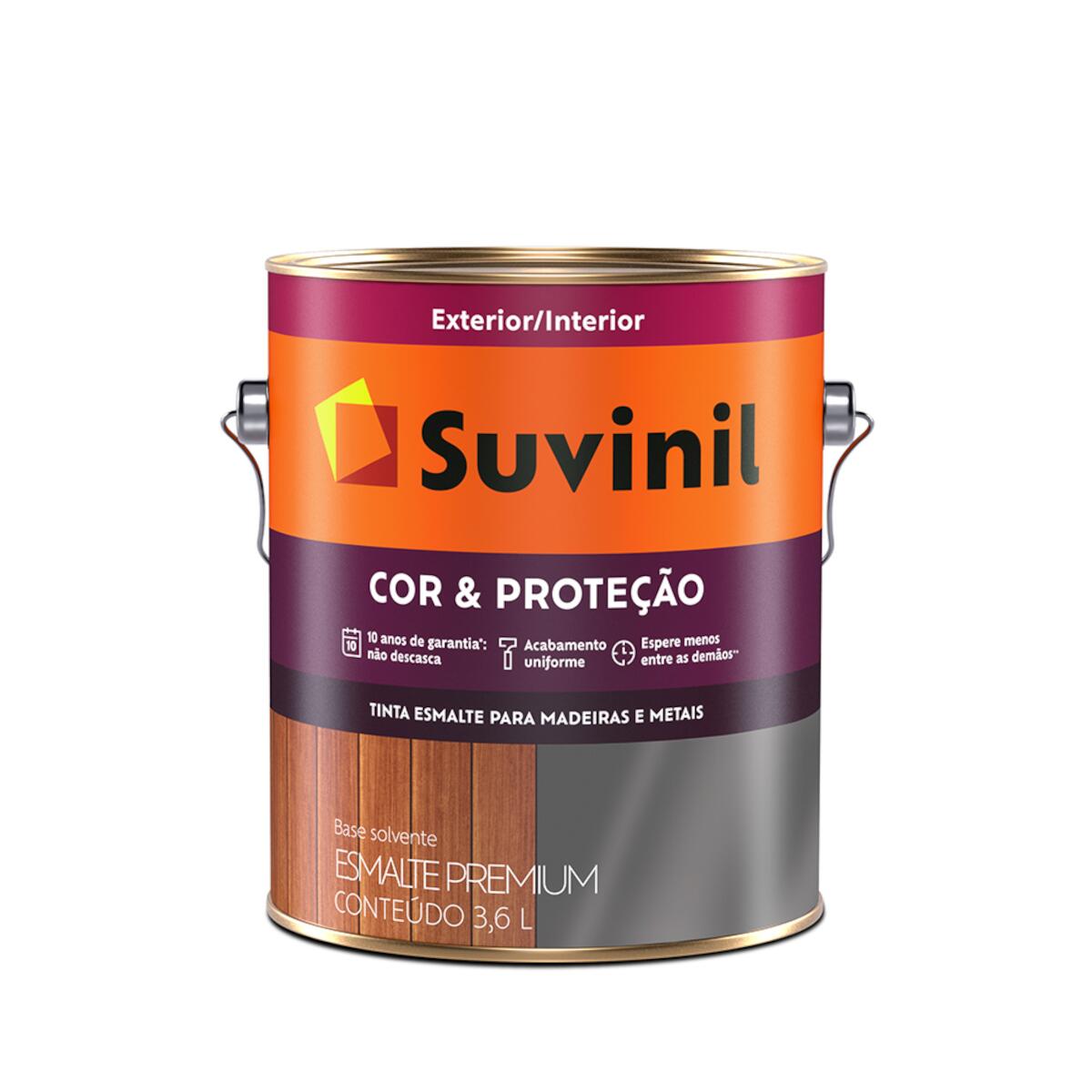 Tinta Esmalte Cor&proteção Brilho Marrom Conhaque 3,6L Suvinil