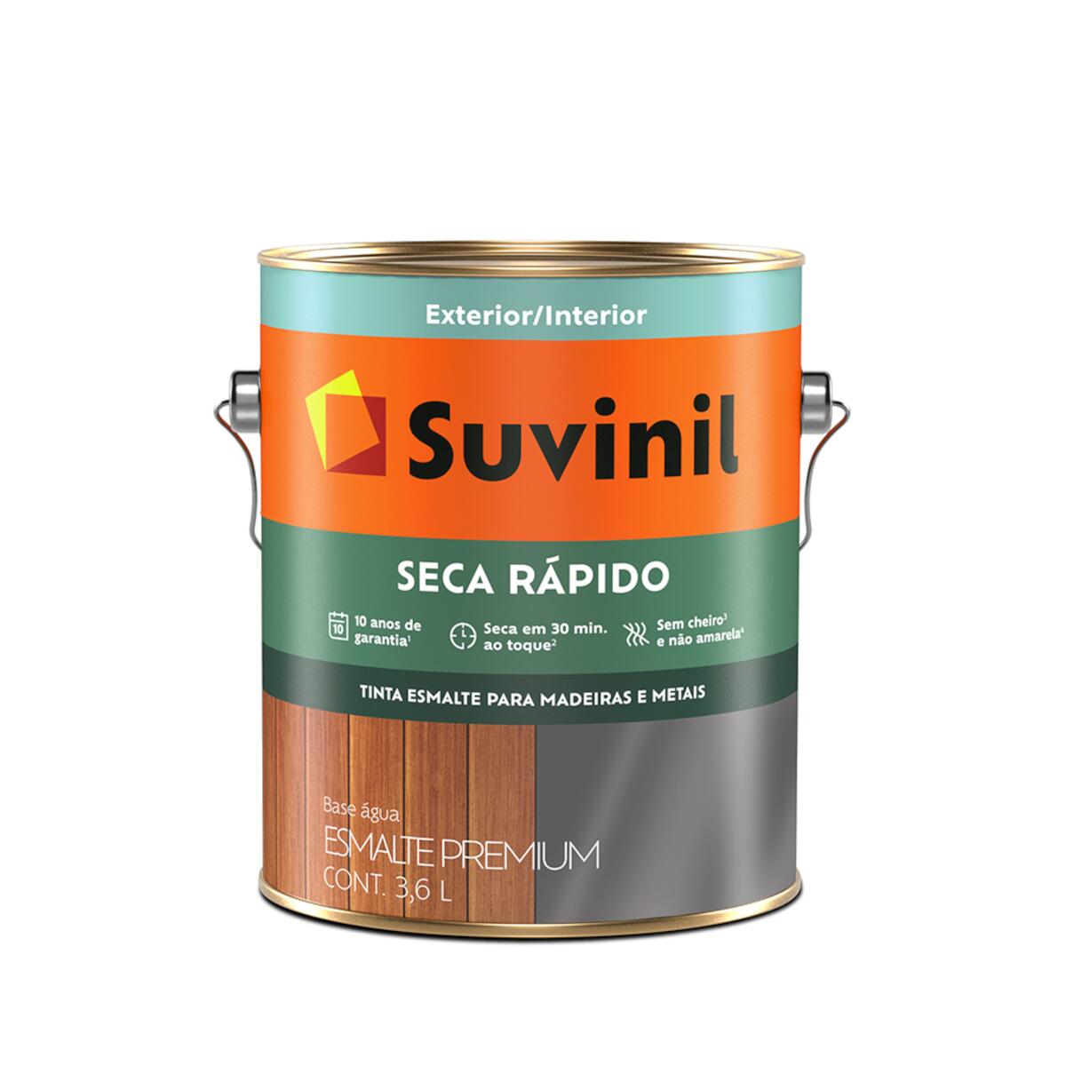 Tinta Esmalte Seca Rápido Acetinado Branca 3,6L Suvinil