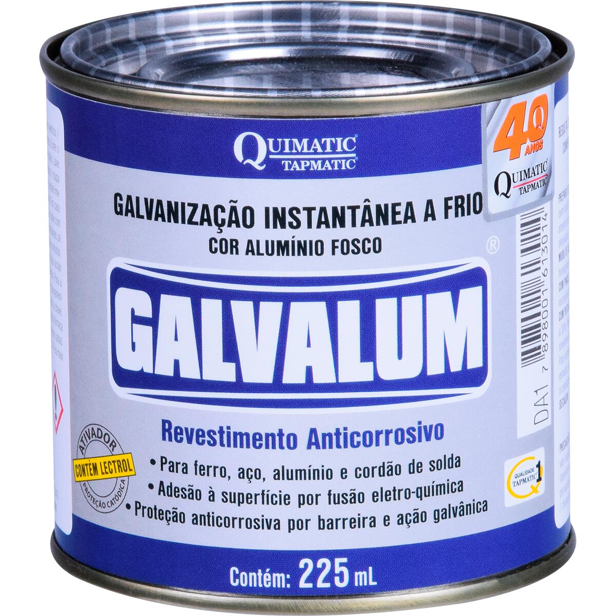 Galvalum Galvanização Aluminizada A Frio 225Ml Quimatic Tapmatic