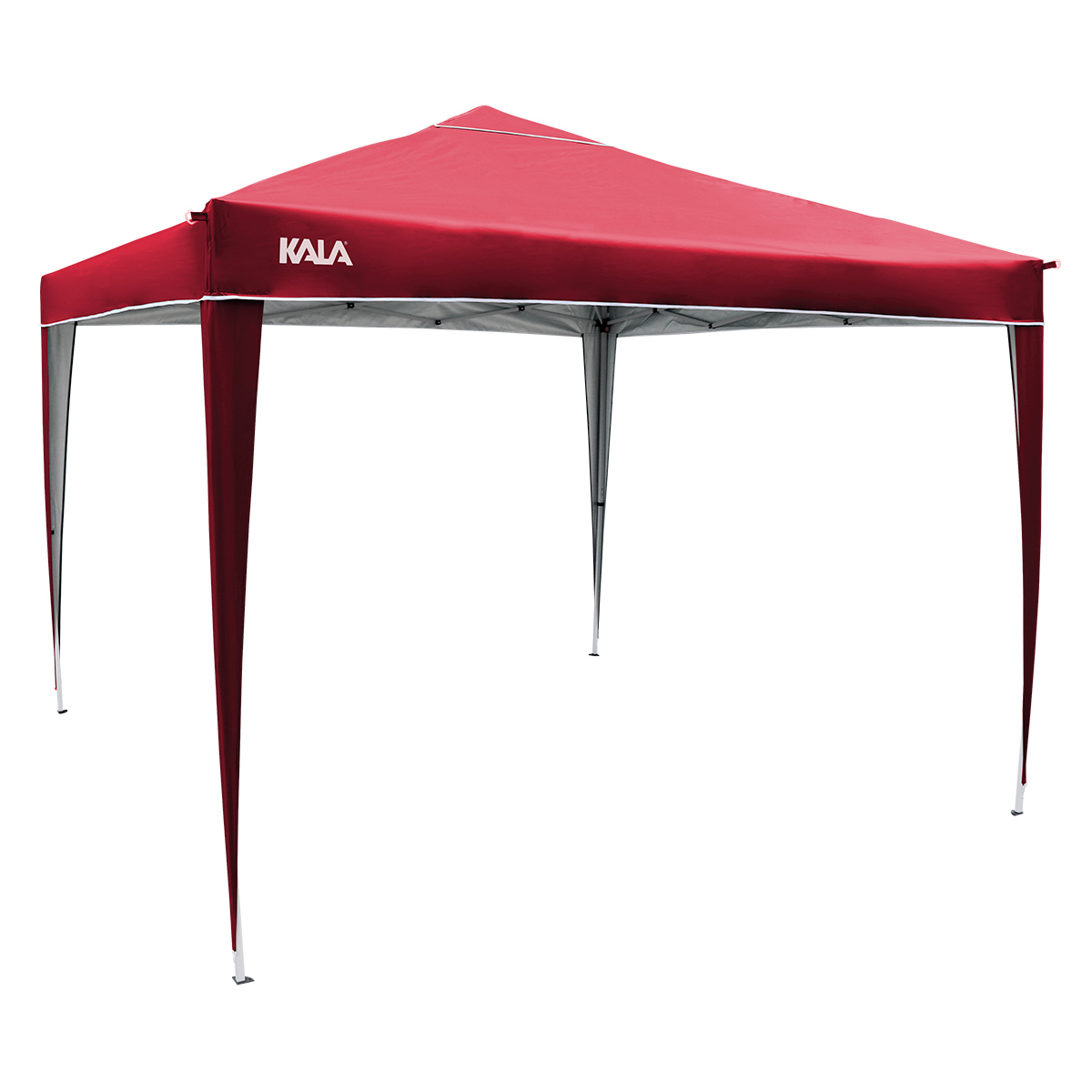 Gazebo Dobrável Vermelho com Pés de Alumínio 3M X 3M Kala