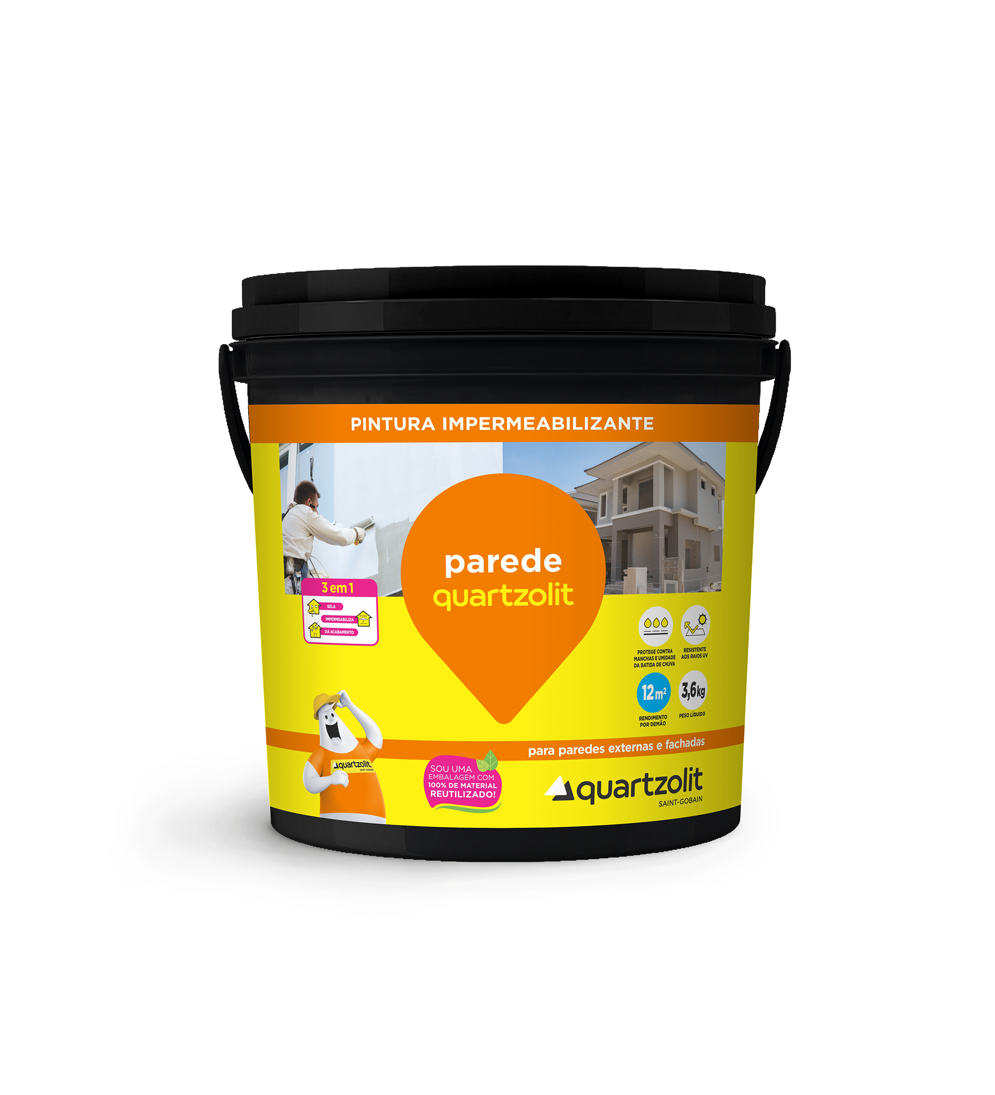 Impermeabilizante Parede Branca 3,6Kg Quartzolit