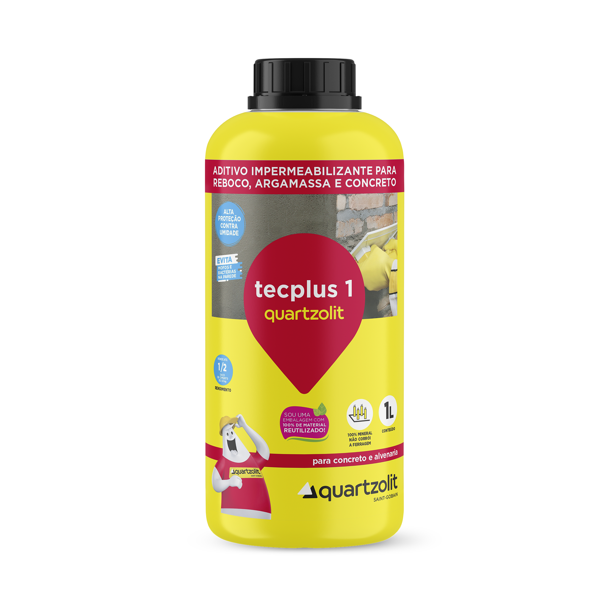 Impermeabilizante Tecplus 1 Branca 1L Quartzolit