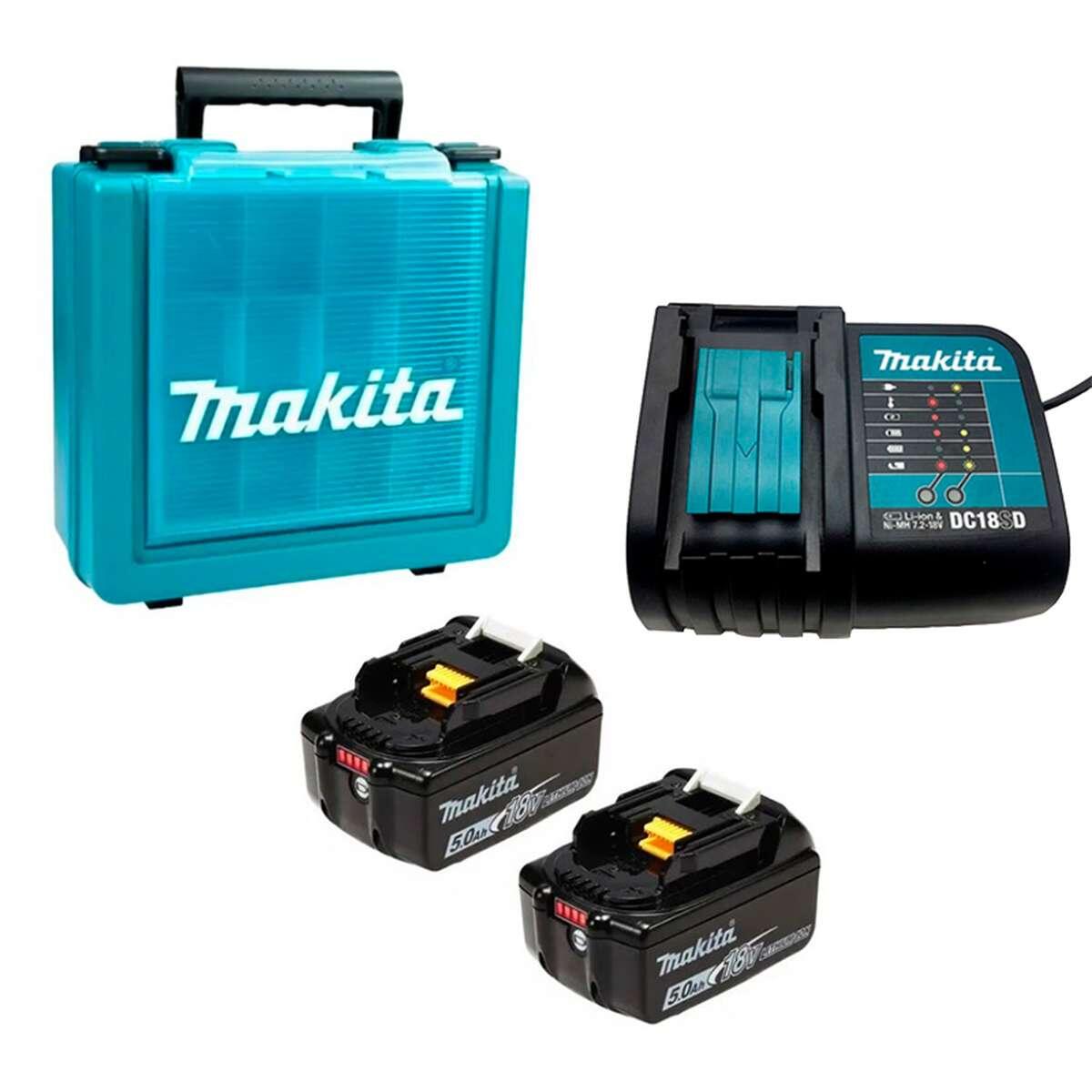 Kit Energia 2 Bateria 18V + Carregador Bivolt Bl1850 Makita