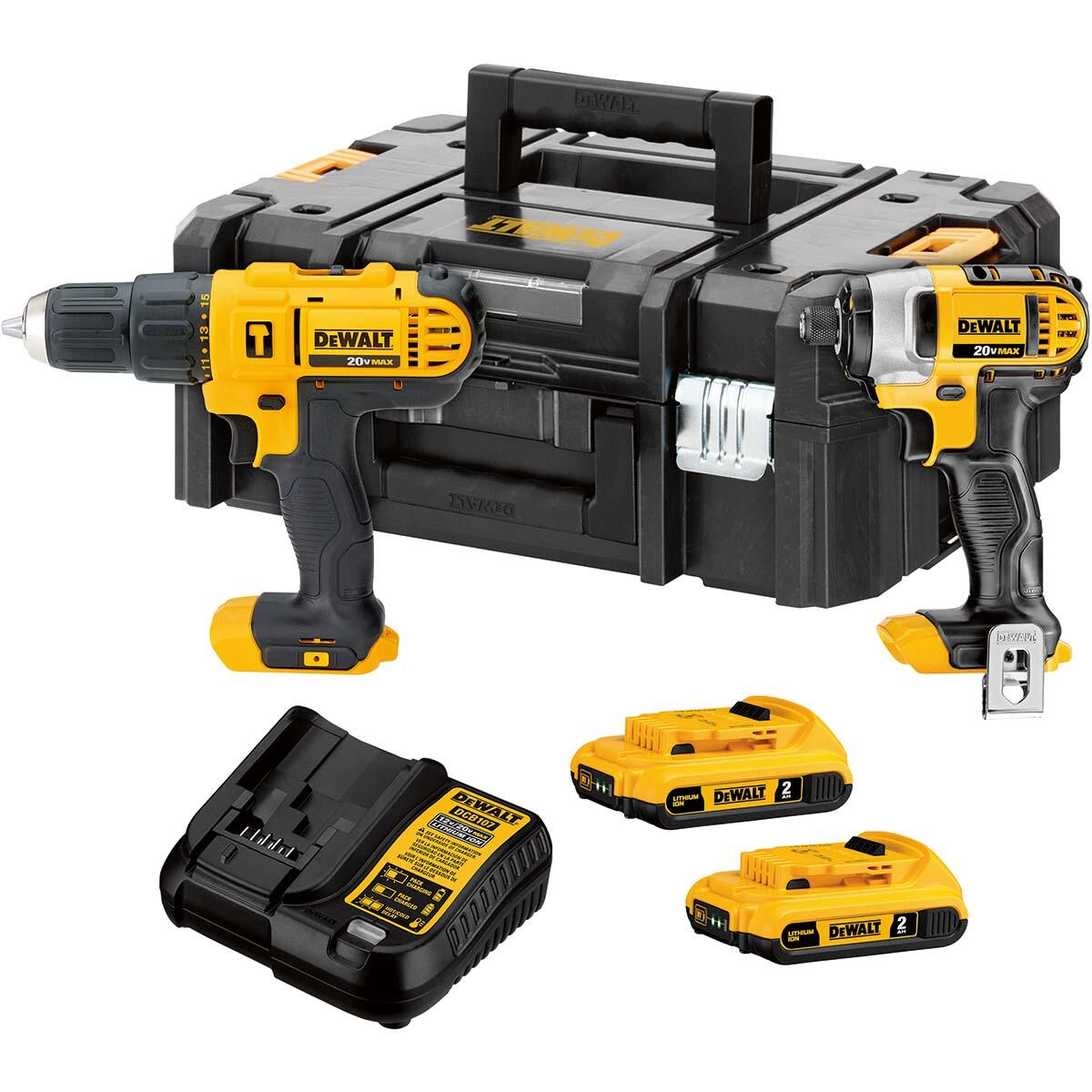 Kit Parafusadeira e Chave de Impacto À Bateria 20V Biv Dewalt