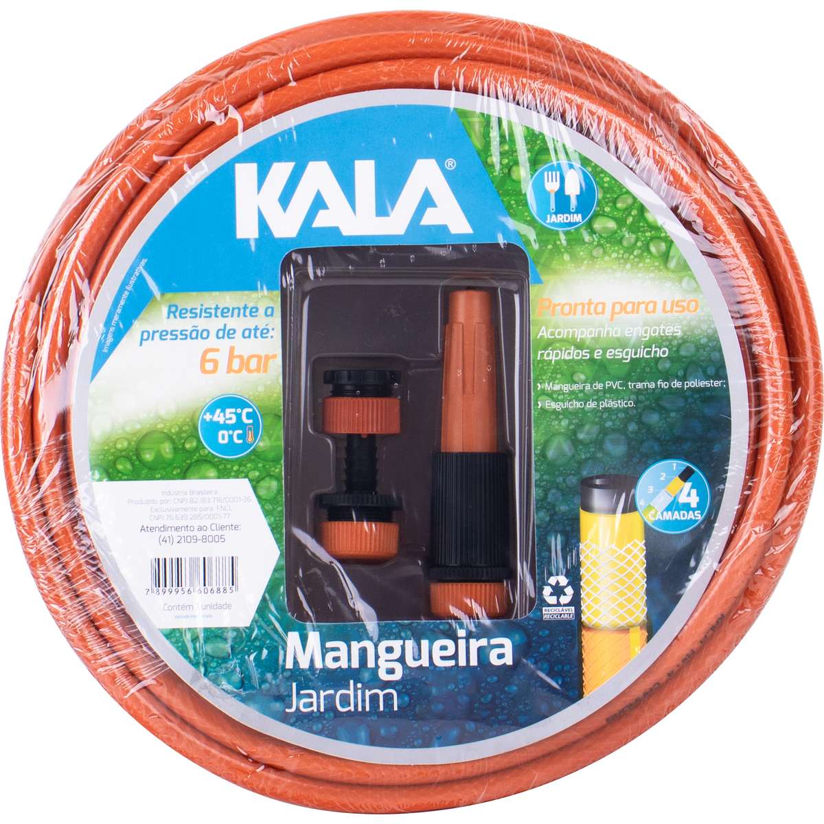 Mangueira Jardim 4 Camadas 15M Lj Kit Kala