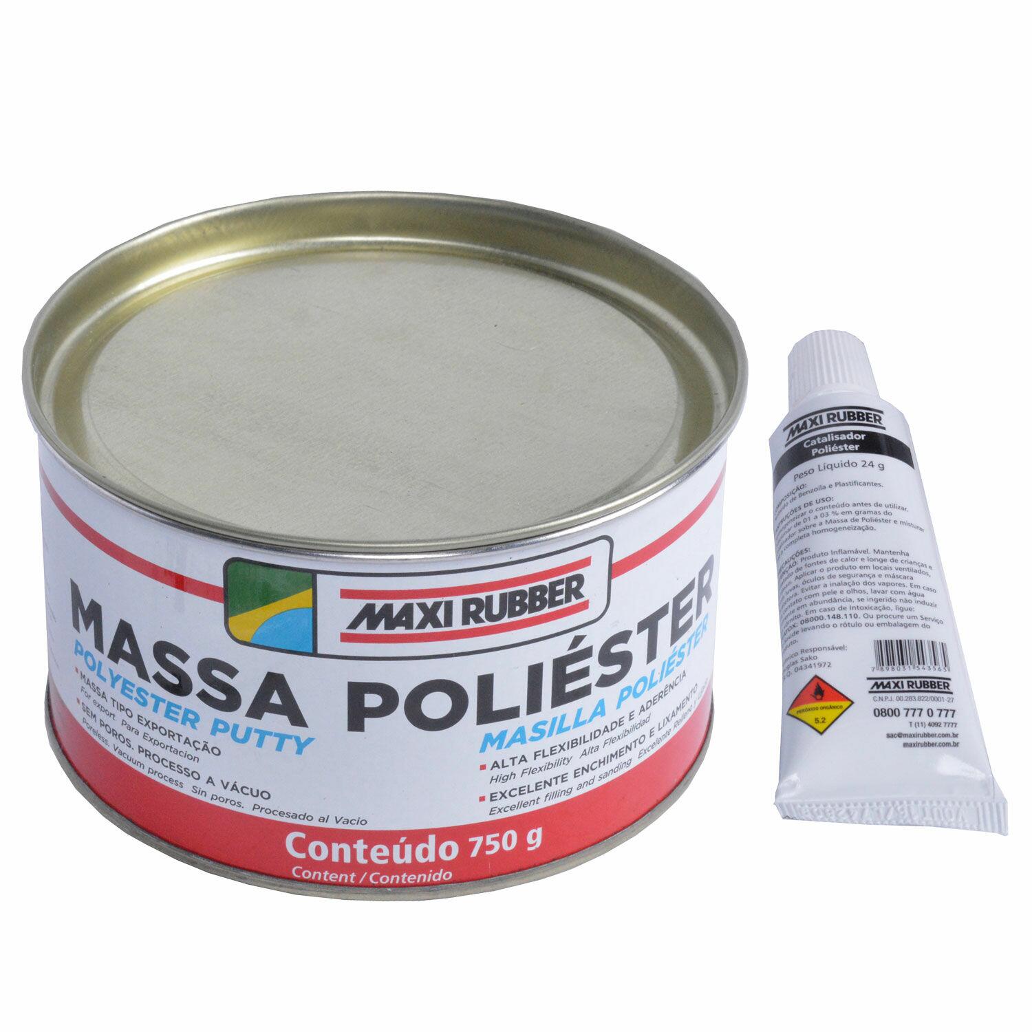 Massa de Poliéster 750G Maxi Rubber Pelo Melhor Preço! | Ferramentas