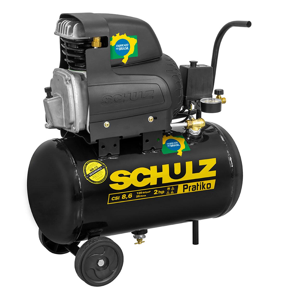Motocompressor Pratiko Csi 8,6/25 2Hp Monofásico 127V Schulz