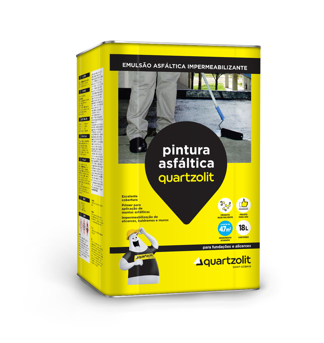 Pintura Asfáltica Preto 18L Quartzolit