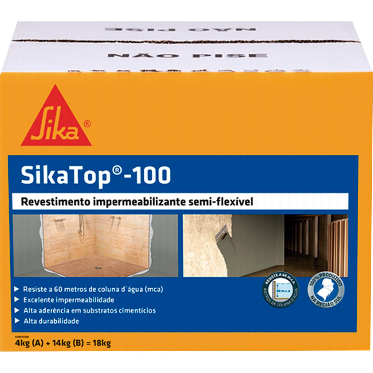 Revestimento Impermeabilizante Semi-Flexível Sikatop100 18Kg Sika